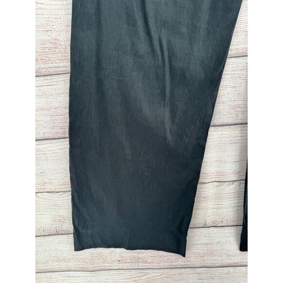 Elvenses Anthropologie Linen Blend Wide Leg Pants Womens 10 Black - Picture 7 of 11